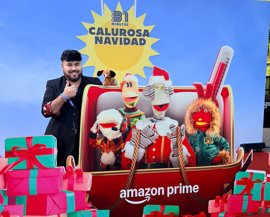 Andrés Monsalve (@Andremort) en el Estreno de "Calurosa Navidad" de 31 Minutos.