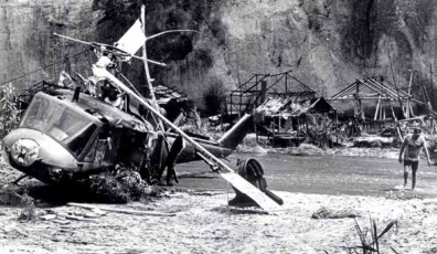 Actor Vic Morrow and two child actors were killed when this helecopter crashed while filming "The Twilight Zone" movie near Santa Clarita on July 23, 1982 (Daily News File Photo)