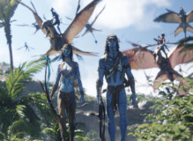 (L-R) Neytiri (Zoe Saldaña) and Jake Sully (Sam Worthington) in 20th Century Studios' AVATAR: FIRE AND ASH. Photo courtesy of 20th Century Studios. © 2025 20th Century Studios. All Rights Reserved.