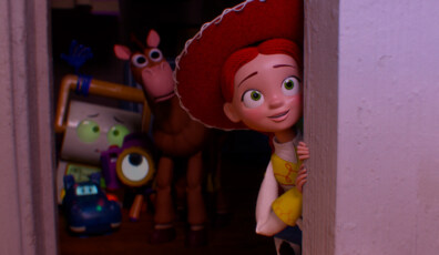 (L-R): Smarty Pants, Atlas, Snappy, Bullseye, and Jessie in Disney and Pixar's TOY STORY 5. Photo courtesy of Pixar. © 2026 Disney/Pixar. All Rights Reserved.