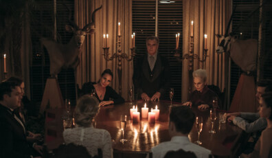 (L to R) Andie MacDowell, Henry Czerny and Nicky Guadagni in the film READY OR NOT. Photo by Eric Zachanowich. © 2019 Twentieth Century Fox Film Corporation All Rights Reserved