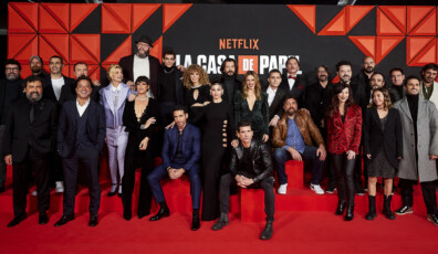 MADRID, SPAIN - NOVEMBER 30: Full Cast of Netflix  "La Casa De Papel" Part 5 Vol.2 by Netflix at Palacio de Vista Alegre on November 30, 2021 in Madrid, Spain. (Photo by Juan Naharro Gimenez/Getty Images)