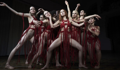 Mia Goth as Sara and Dakota Johnson as Susie star in Suspiria